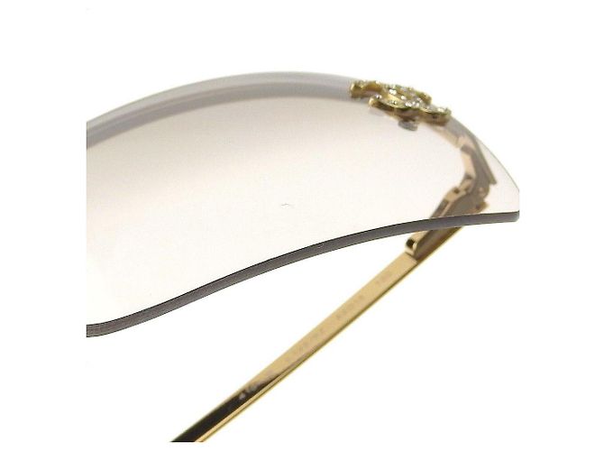 Gafas de sol Chanel CC Logo con strass dorado 4104-B - vista 7