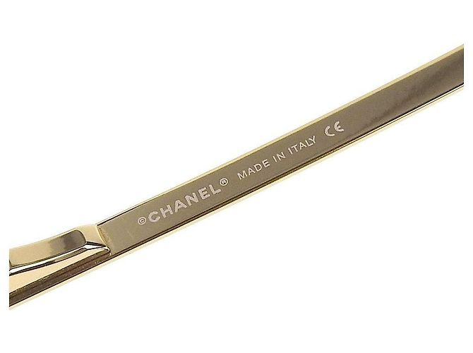Gafas de sol Chanel CC Logo con strass dorado 4104-B - vista 8