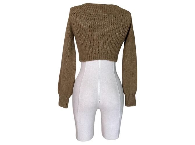 & Other Stories Kurzer Pullover Braun Alpaka Mischung - Ansicht 4