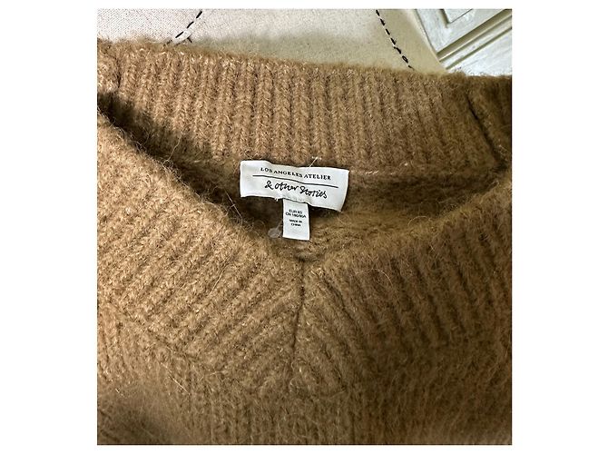& Other Stories Kurzer Pullover Braun Alpaka Mischung - Ansicht 5