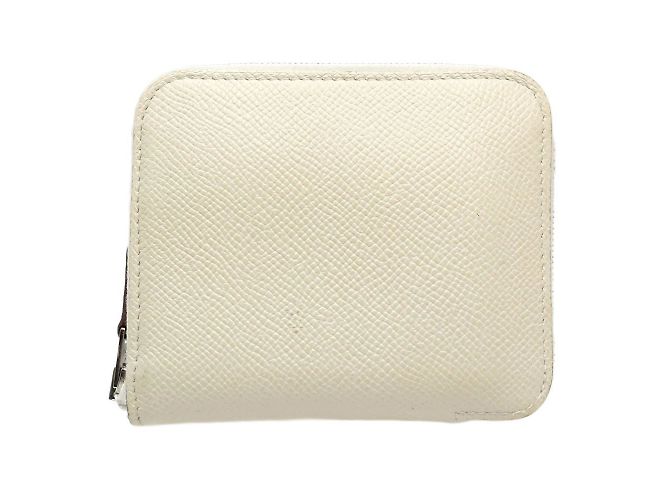 Monedero de cuero Epsom de Hermès Blanco Crudo - vista 10