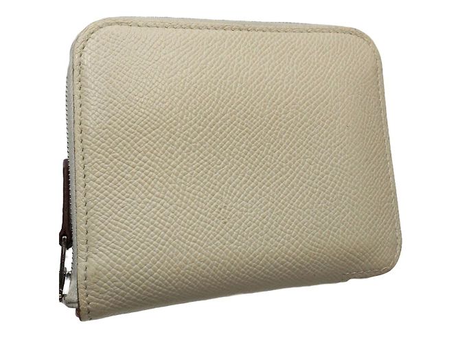 Monedero de cuero Epsom de Hermès Blanco Crudo - vista 2