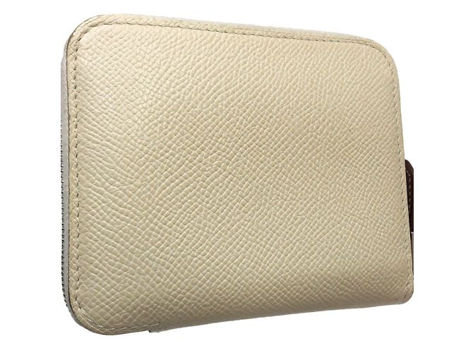 Monedero de cuero Epsom de Hermès Blanco Crudo - vista 3