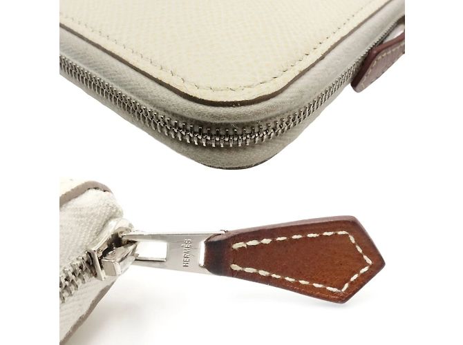 Monedero de cuero Epsom de Hermès Blanco Crudo - vista 5