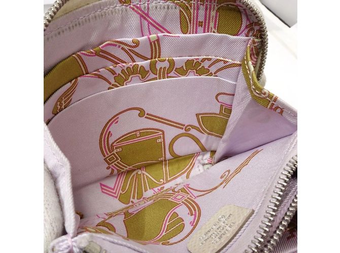 Monedero de cuero Epsom de Hermès Blanco Crudo - vista 7