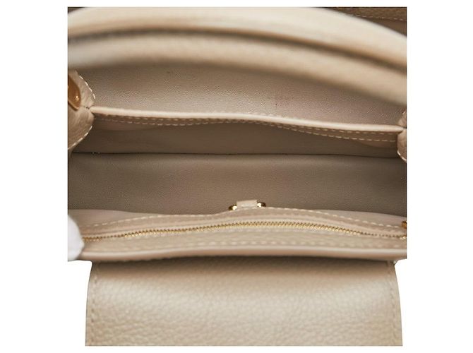 Bolso de piel de pitón Louis Vuitton Capucines BB Beige - vista 5