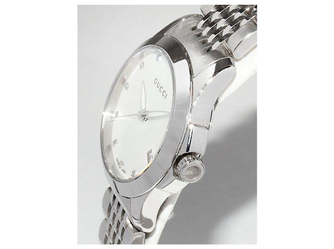 Gucci Weißer Perlmutt G-Timeless Uhr YA126504 - Ansicht 3