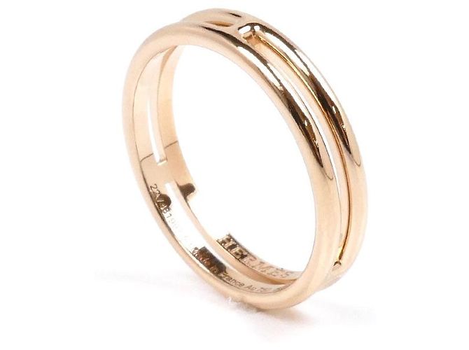 Ring Hermès Bague Ariane en or rose Hermes H119836B Doré - vue 2