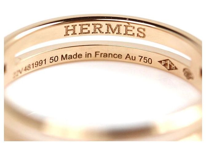 Ring Hermès Bague Ariane en or rose Hermes H119836B Doré - vue 5