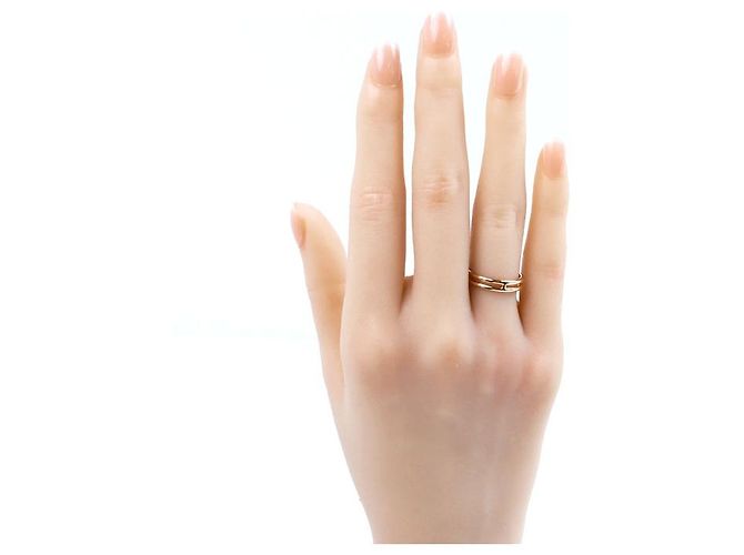 Ring Hermès Bague Ariane en or rose Hermes H119836B Doré - vue 7