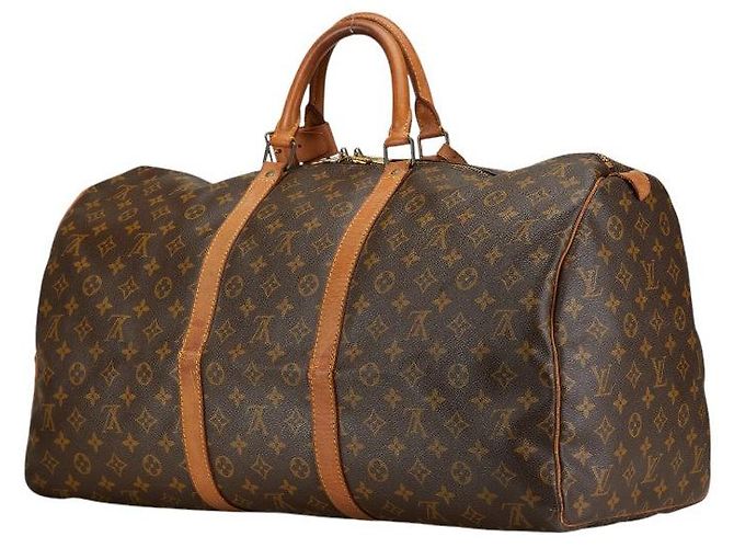 Borsa da viaggio Louis Vuitton Monogram Keepall 55 M41424 Marrone - vista 2