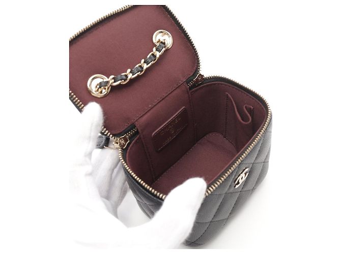 Chanel Mini Vanity Case Shoulder Bag Black - view 3