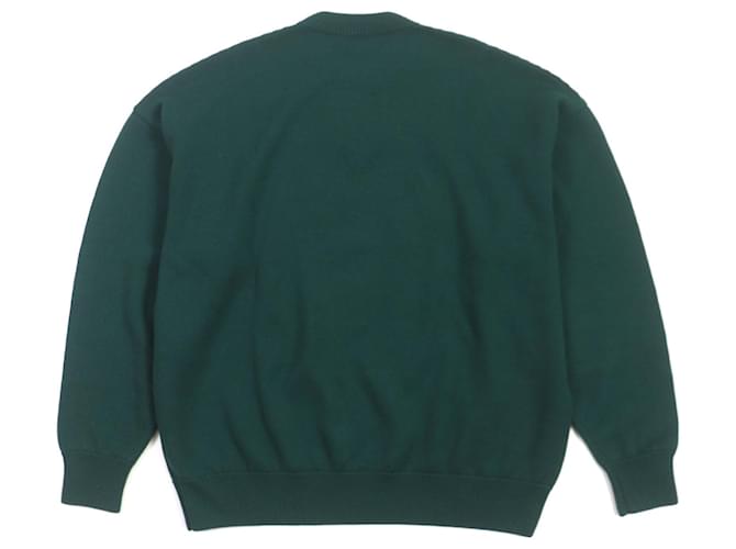 Balenciaga Woll-Polyester Rundhals-Pullover grün S - Ansicht 3