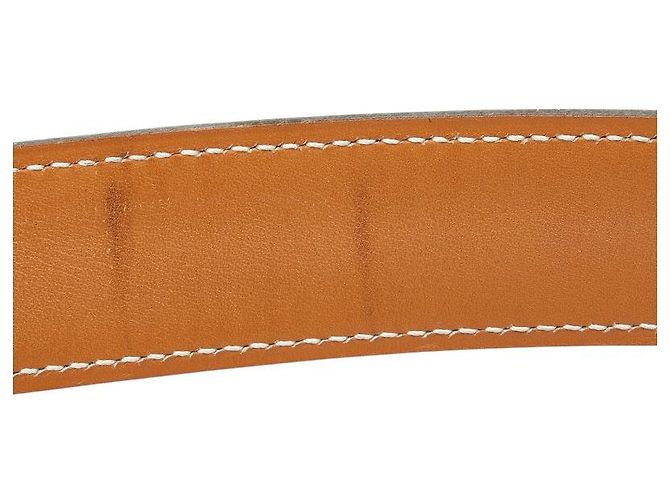 Cinto de couro com fivela H Constance da Hermès Preto - vista 7