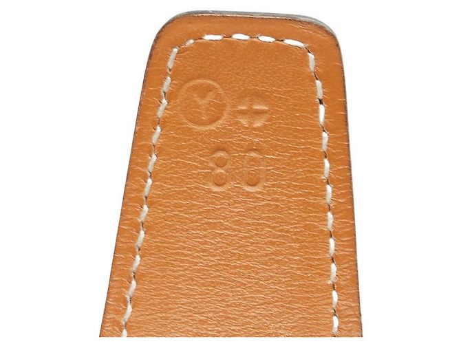 Cinto de couro com fivela H Constance da Hermès Preto - vista 9