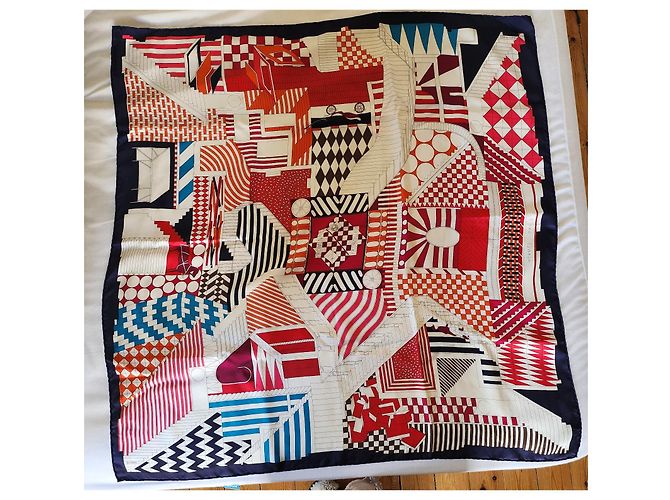 Hermès Seidentuch 90x90 Nigel Peake Mehrfarben - Ansicht 2