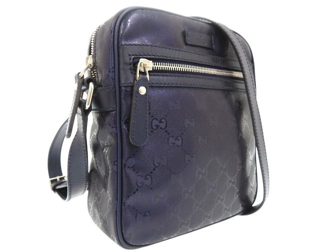 Borsa a Spalla Gucci GG Stampata Porpora - vista 4