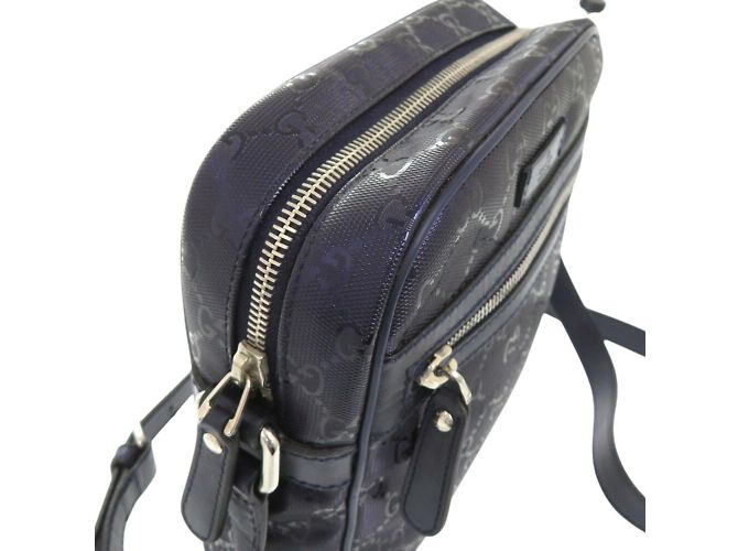 Borsa a Spalla Gucci GG Stampata Porpora - vista 5