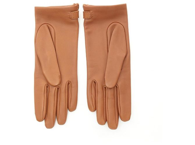 Hermès Hermes Kelly Leather Ski Gloves Brown - view 3