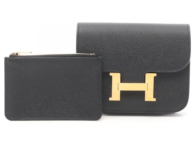 Constance Geldbörse von Hermès Schwarz - Ansicht 2