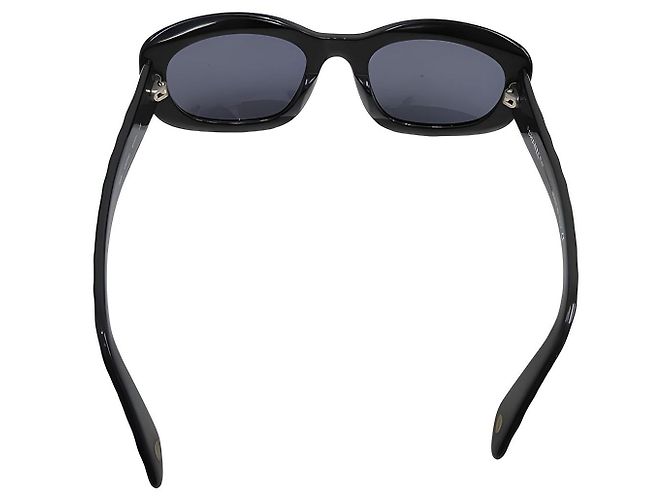 Occhiali da sole Chanel neri e dorati in plastica Nero D'oro - vista 2