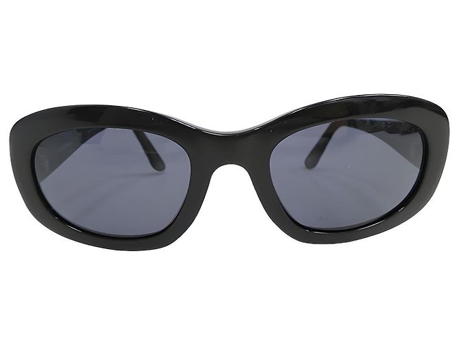 Occhiali da sole Chanel neri e dorati in plastica Nero D'oro - vista 4