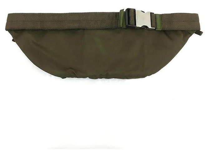 Clutch Prada in Nylon Khaki Verde Scuro Cachi - vista 2
