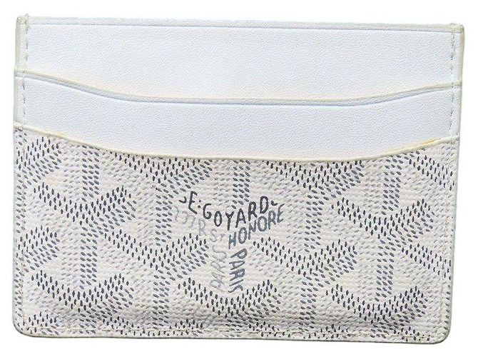 Portacarte Goyard Monogramma Bianco Arancione - vista 2