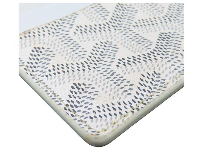 Portacarte Goyard Monogramma Bianco Arancione - vista 4