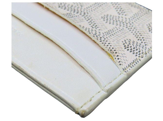 Portacarte Goyard Monogramma Bianco Arancione - vista 5