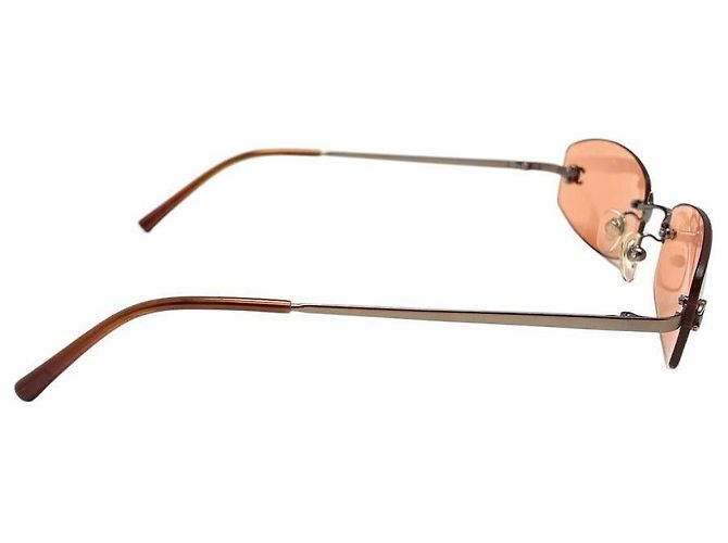 Chanel Sonnenbrille Orange Kunststoff randlos - Ansicht 3