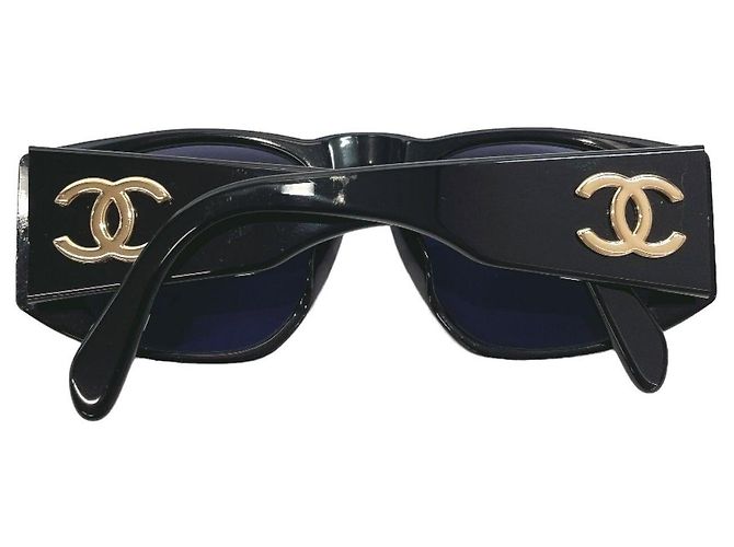 Occhiali da sole Chanel Neri Oro Plastica Nero D'oro - vista 5
