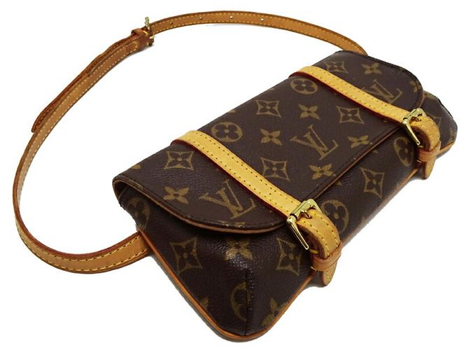 Borsa a vita da donna Pochette Marelle di Louis Vuitton Marrone Monogramma - vista 3