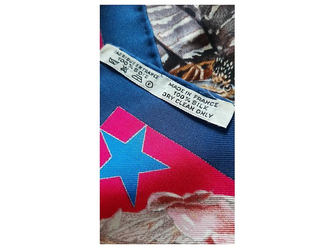 Foulard Hermès intitolato 'Fauna e Flora del Texas' di Olivier Kermit Multicolore - vista 10