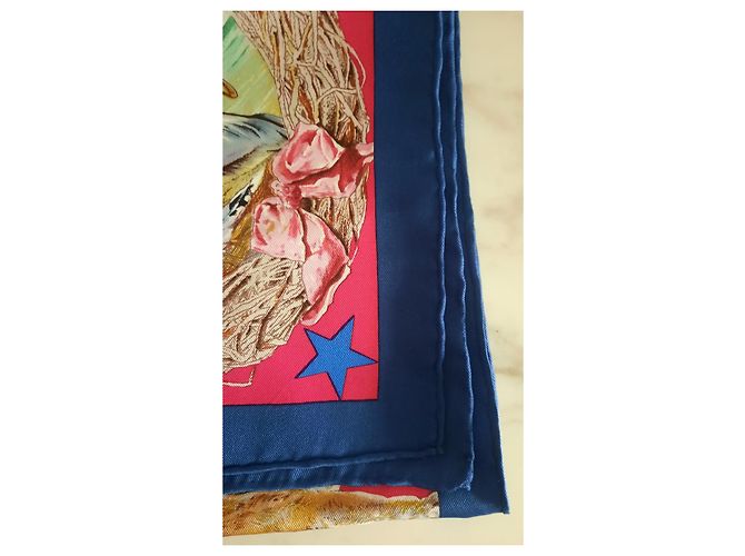 Foulard Hermès intitolato 'Fauna e Flora del Texas' di Olivier Kermit Multicolore - vista 12