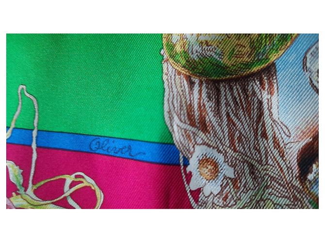 Foulard Hermès intitolato 'Fauna e Flora del Texas' di Olivier Kermit Multicolore - vista 2
