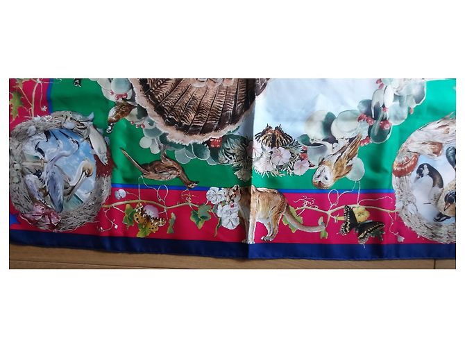 Foulard Hermès intitolato 'Fauna e Flora del Texas' di Olivier Kermit Multicolore - vista 5