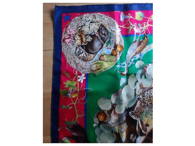 Foulard Hermès intitolato 'Fauna e Flora del Texas' di Olivier Kermit Multicolore - vista 6