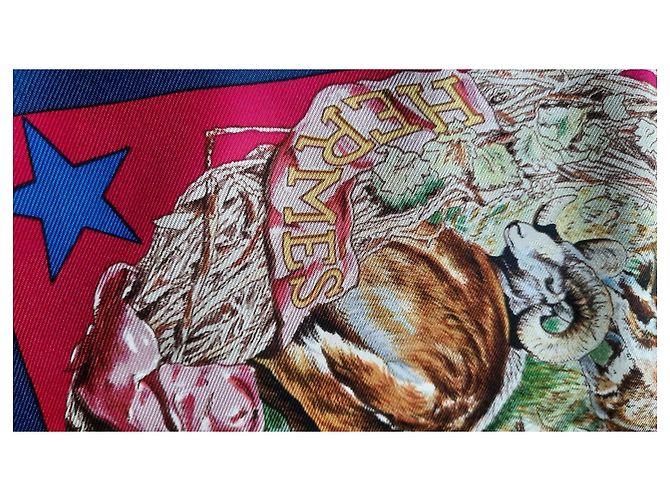 Foulard Hermès intitolato 'Fauna e Flora del Texas' di Olivier Kermit Multicolore - vista 8