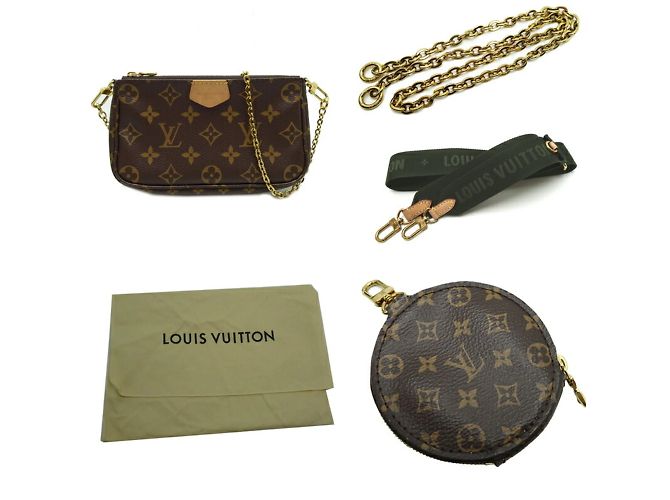 Pochette Accessoires Multi Pochette Louis Vuitton Marrone Cachi - vista 8