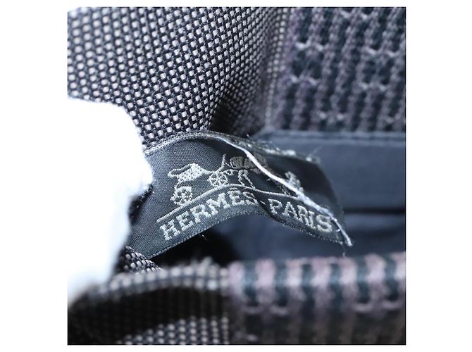 Hermès HERMES Borsa a Spalla Canvas Grigia Auth 93263 Marrone - vista 14