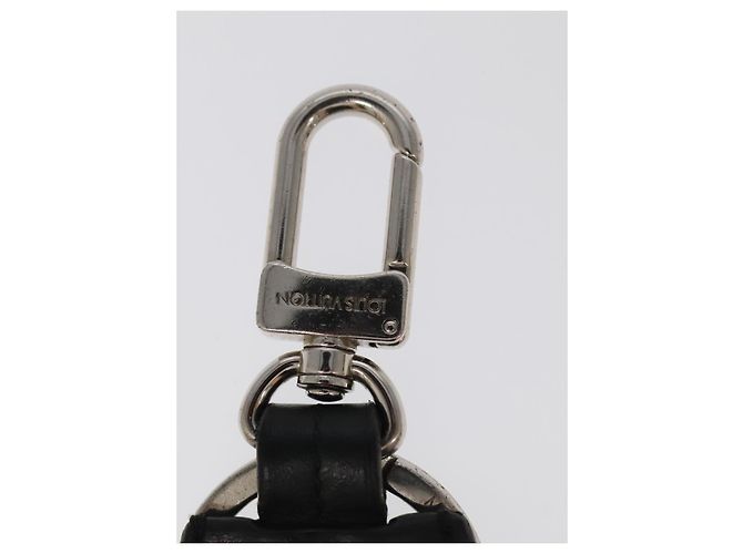 LOUIS VUITTON Cloche Cle Charm Pelle Nera Argento M68020 LV Auth ac3402 Nero - vista 10