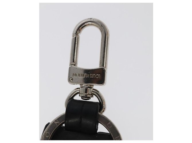 LOUIS VUITTON Cloche Cle Charm Pelle Nera Argento M68020 LV Auth ac3402 Nero - vista 11