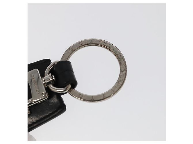 LOUIS VUITTON Cloche Cle Charm Pelle Nera Argento M68020 LV Auth ac3402 Nero - vista 12