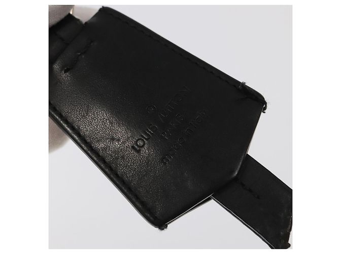 LOUIS VUITTON Cloche Cle Charm Pelle Nera Argento M68020 LV Auth ac3402 Nero - vista 14