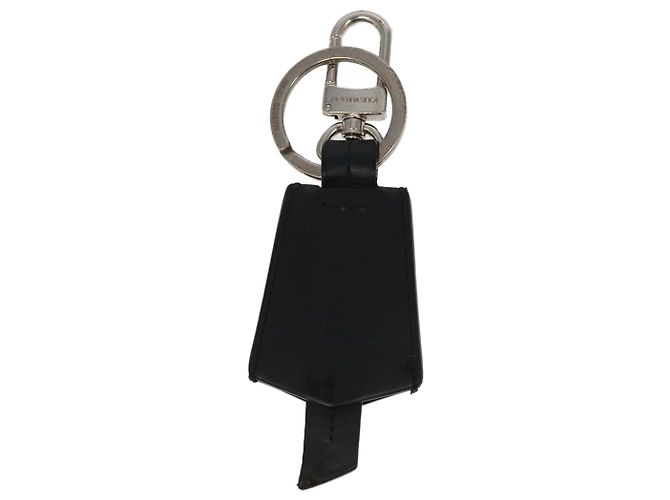 LOUIS VUITTON Cloche Cle Charm Pelle Nera Argento M68020 LV Auth ac3402 Nero - vista 3