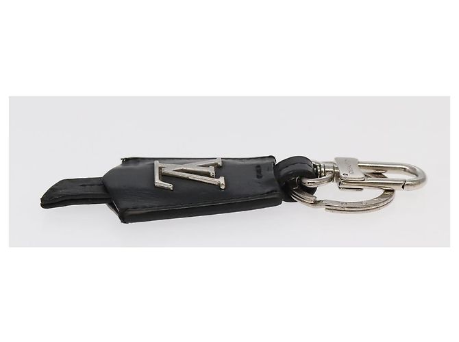 LOUIS VUITTON Cloche Cle Charm Pelle Nera Argento M68020 LV Auth ac3402 Nero - vista 4