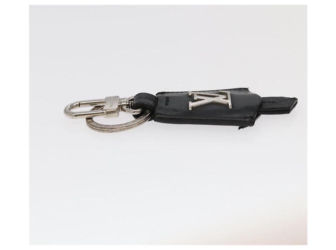 LOUIS VUITTON Cloche Cle Charm Pelle Nera Argento M68020 LV Auth ac3402 Nero - vista 5