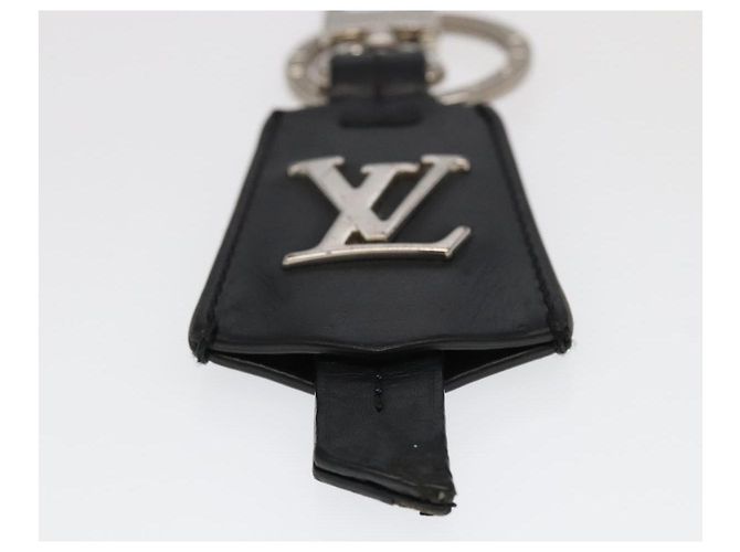 LOUIS VUITTON Cloche Cle Charm Pelle Nera Argento M68020 LV Auth ac3402 Nero - vista 7