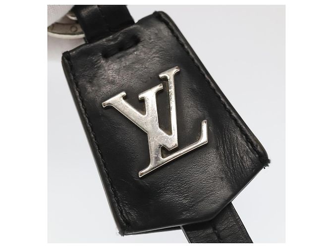 LOUIS VUITTON Cloche Cle Charm Pelle Nera Argento M68020 LV Auth ac3402 Nero - vista 8